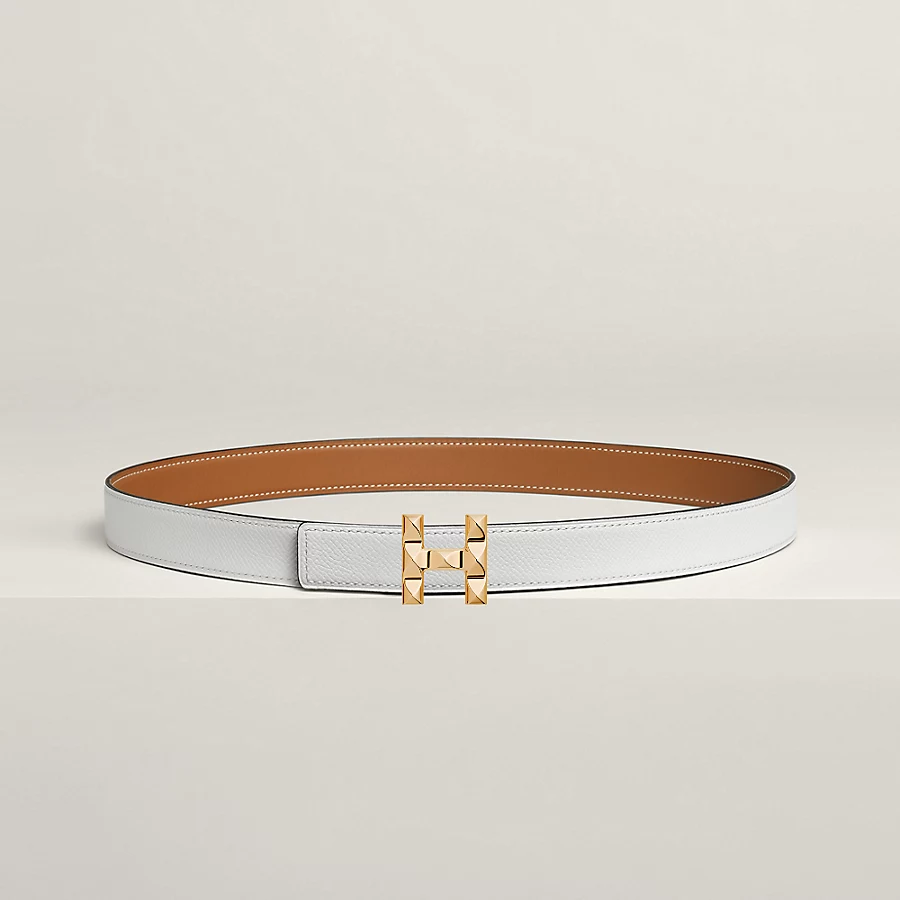 H Infini belt buckle & Reversible leather strap 24 mm - Image 2